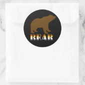 BEAR- RONDE STICKER (Tas)