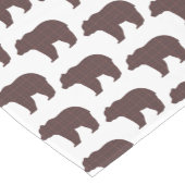 Bear Shape Plaid Brown Cabin Core Table Runner Korte Tafelloper (Hoek)
