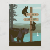 Bear Sign Post Briefkaart (Voorkant)