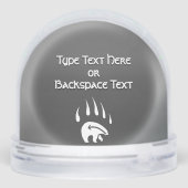 Bear Snow Globe Custom Native Bear Claw Snow Globe Sneeuwbol (Achterkant)