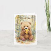 Bear Themed Thank You Note for Baby Shower Gifts Kaart (Voorkant)