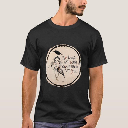 Bear Tooth Quirky Crow Raven Boho Western Sketch T-shirt (Voorkant)