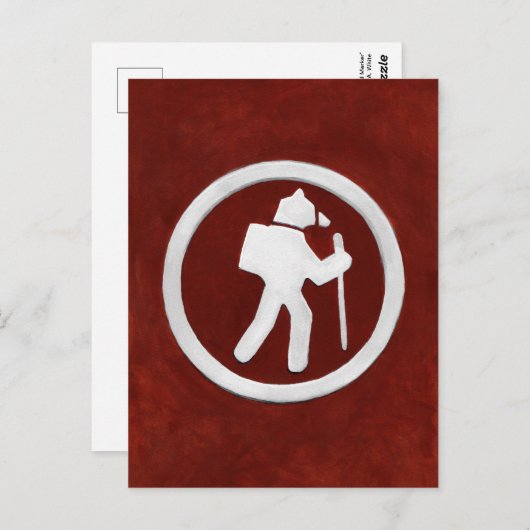 Bear Trail Marker Briefkaart (Voorkant / Achterkant)