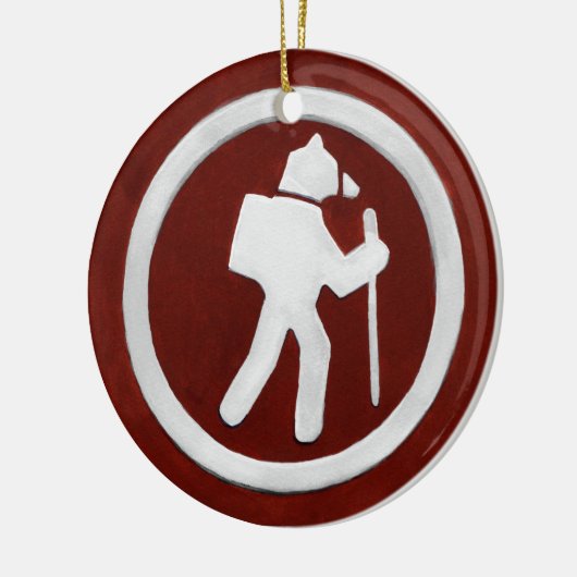 Bear Trail Marker Keramisch Ornament (Links)