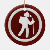 Bear Trail Marker Keramisch Ornament (Achterkant)