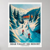 Bear Valley Ski Resort Poster - Sierra Nevada Post (Voorkant)