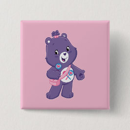 Bear Vierkante Button 5,1 Cm