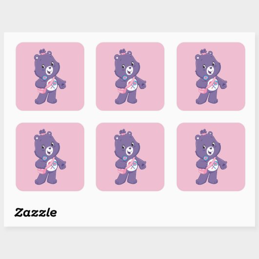 Bear Vierkante Sticker (Vel)