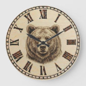 Bear Wall Clock Grote Klok (Voorkant)