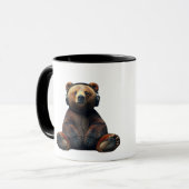 Bear Wearing Headphones Mok (Voorkant links)