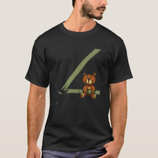 Bear Wearing Seat Belt Safety Kids Children T-shirt (Voorkant)
