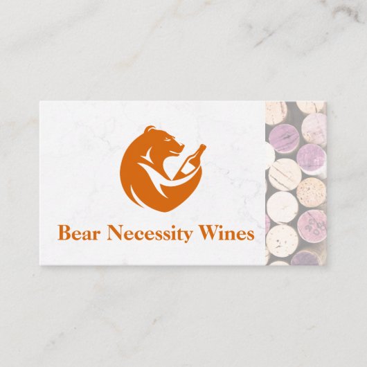 Bear Wine Bottle | Corks Visitekaartje (Voorkant)