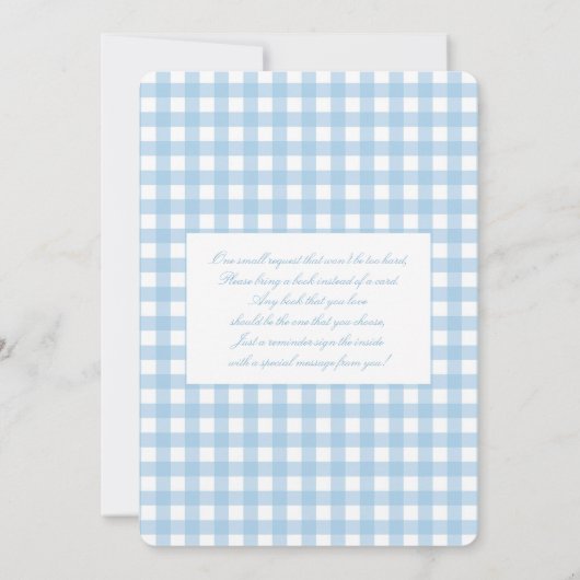 Bear with Balloon Baby Shower Boy Kaart (Achterkant)