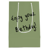 Bear with Birthday Beer Medium Cadeauzakje (Achterkant)