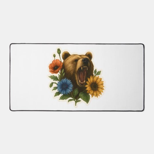 Bear with Flowers Bureaumat (Voorkant)