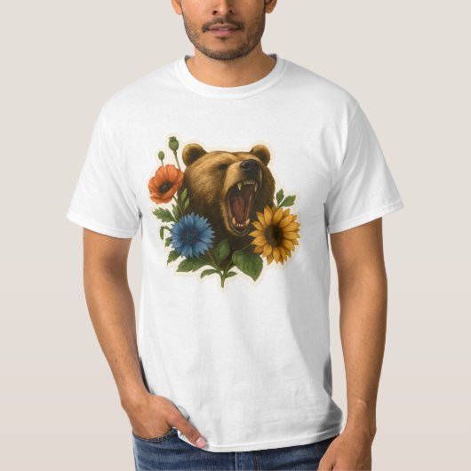 Bear with Flowers T-shirt (Voorkant)