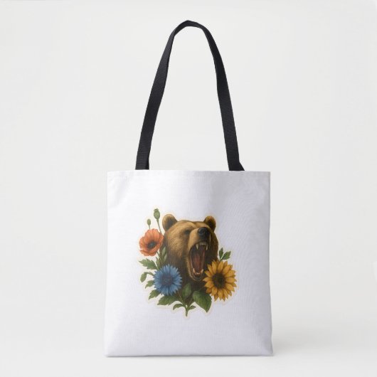 Bear with Flowers Tote Bag (Voorkant)