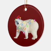 BEAR With Hat Lights Christmas Keramisch Ornament (Links)