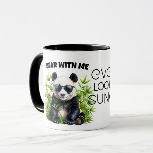 Bear With Me Panda Shades Pun – ELGIS Mok (Voorkant links)