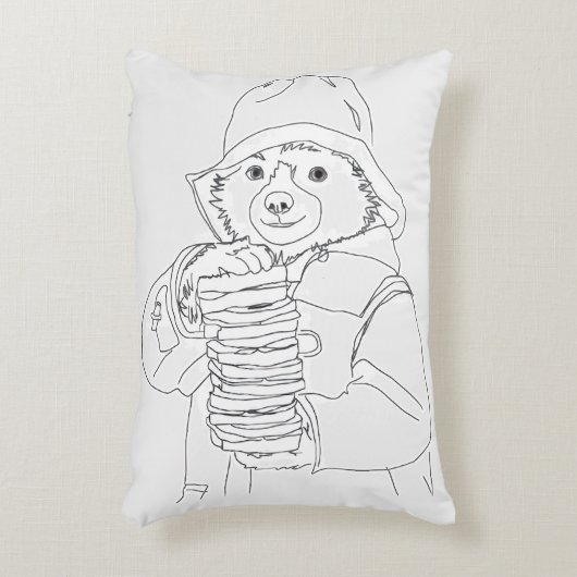 Bear with Sandwiches Accent Kussen (Voorkant(Verticaal))