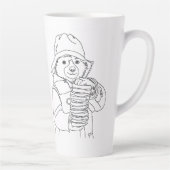 Bear with Sandwiches Latte Mok (Rechts)