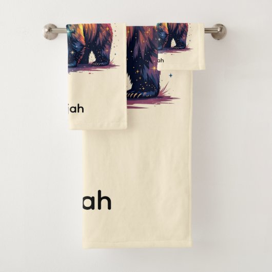 Bear With Stars Bad Handdoek (Insitu)