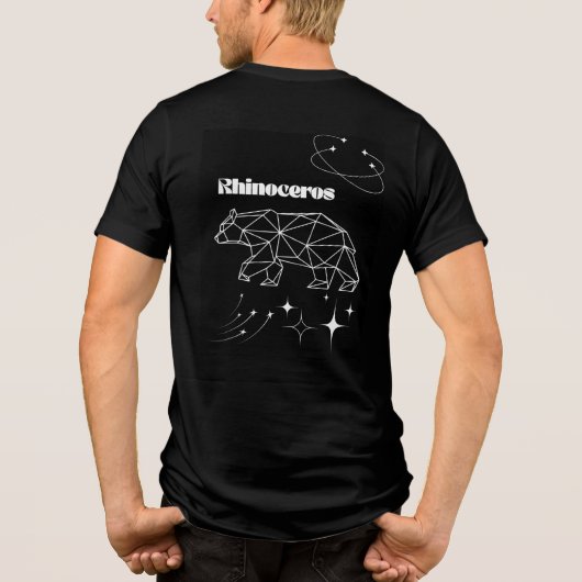 Bear with Stars Tee – Cosmic Wilderness Animal  Tri-Blend Shirt (Achterkant)