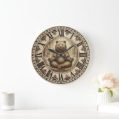 Bear Wooden Wall Clock Grote Klok (Huis)