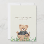 Bear-y Cute Teddy Bear It's a Boy Baby Shower Kaart (Achterkant)