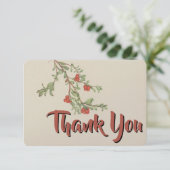 Bearberry Botanische Waterverf Bedankt (Staand voorkant)