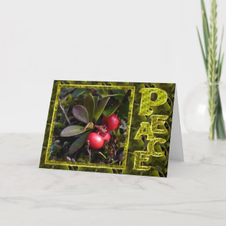 Bearberry Christmas, Unalaska Alaska Feestdagen Kaart