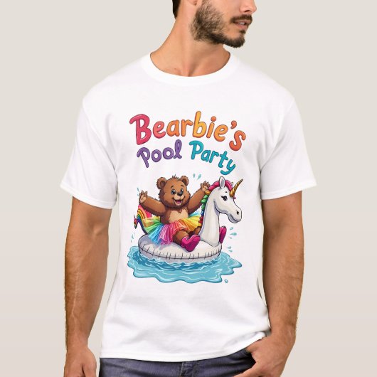Bearbie Pool Party T-shirt (Voorkant)