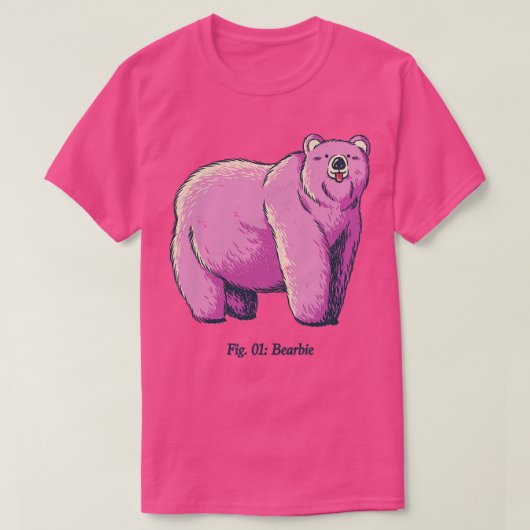 Bearbie roze Beer T-shirt (Design voorkant)