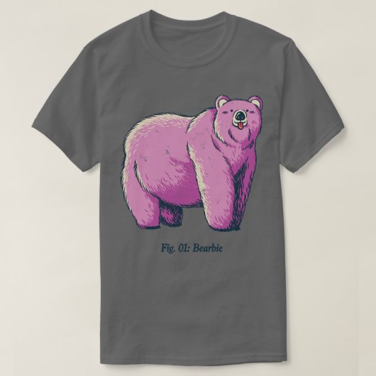 Bearbie roze Beer T-shirt (Design voorkant)