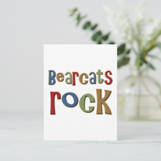 Bearcats Rock Briefkaart (Staand voorkant)