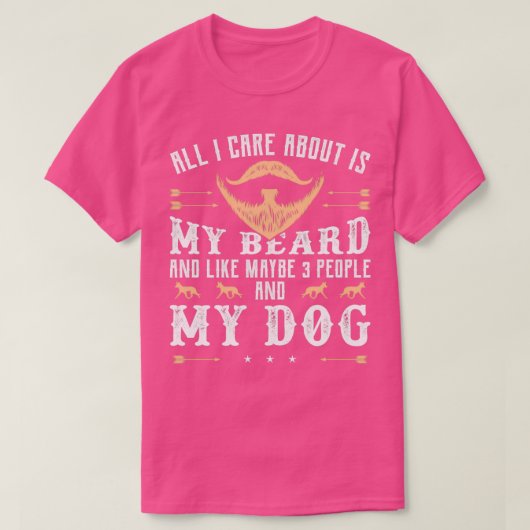 Beard Bearded Collie Mustache Facial Hair Gift 24 T-shirt (Design voorkant)