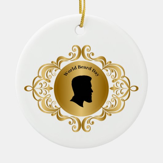 Beard Day Silhouette Ornament (Voorkant)