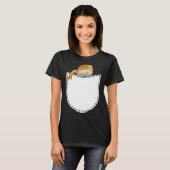 Beard Dragon in Artificial Chest Pocket Reptile Li T-shirt (Voorkant volledig)
