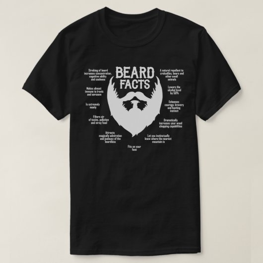 Beard Fact white Classic TShirt (Design voorkant)