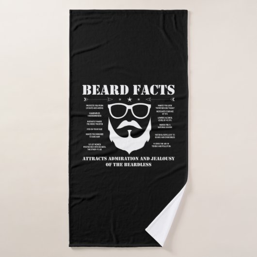 Beard Facts Badhanddoek (Badhanddoek)