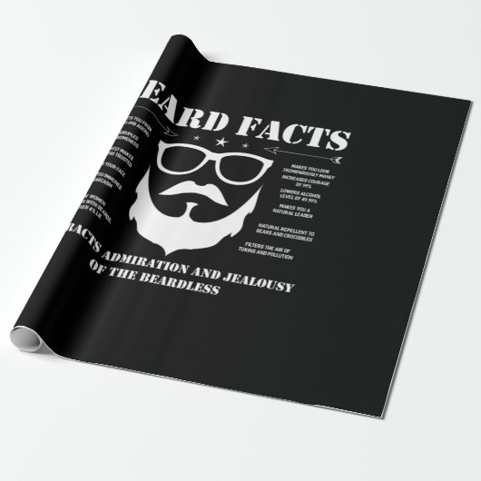 Beard Facts Cadeaupapier (Uitgerold)