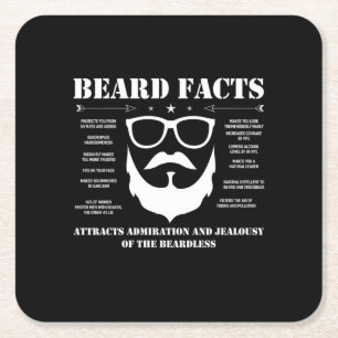 Beard Facts Kartonnen Onderzetters