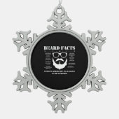 Beard Facts Tin Sneeuwvlok Ornament (Voorkant)