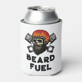BEARD FUEL Funny Mannen Skull & Flames Joke Gift Blikjeskoeler