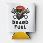BEARD FUEL Funny Mannen Skull & Flames Joke Gift Blikjeskoeler (Voorkant)