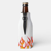 BEARD FUEL Funny Mannen Skull & Flames Joke Gift Flesjeskoeler (Fles Achterkant)