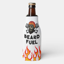 BEARD FUEL Funny Mannen Skull & Flames Joke Gift Flesjeskoeler