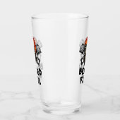 BEARD FUEL Funny Mannen Skull & Flames Joke Gift Glas (Rechts)