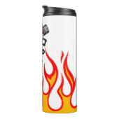 BEARD FUEL Funny Mannen Skull & Flames Joke Gift Thermosbeker (Geroteerd rechts)