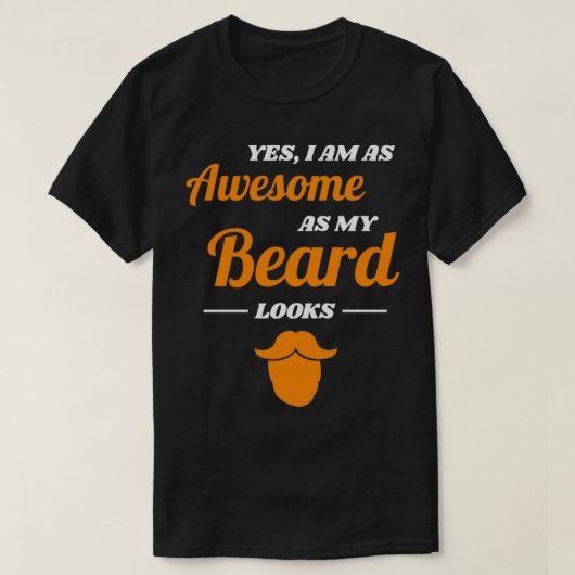 Beard Full Mustache Mannen Gift 20 T-shirt (Design voorkant)